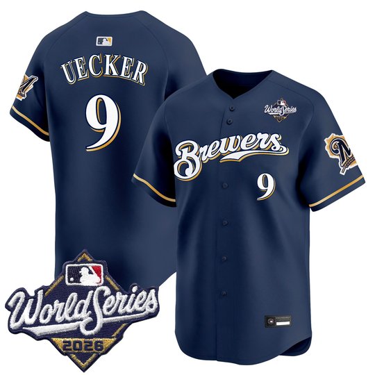Men's Milwaukee Brewers Throwback Vapor Premier Limited Jersey - 2026 World Series - All Stitched