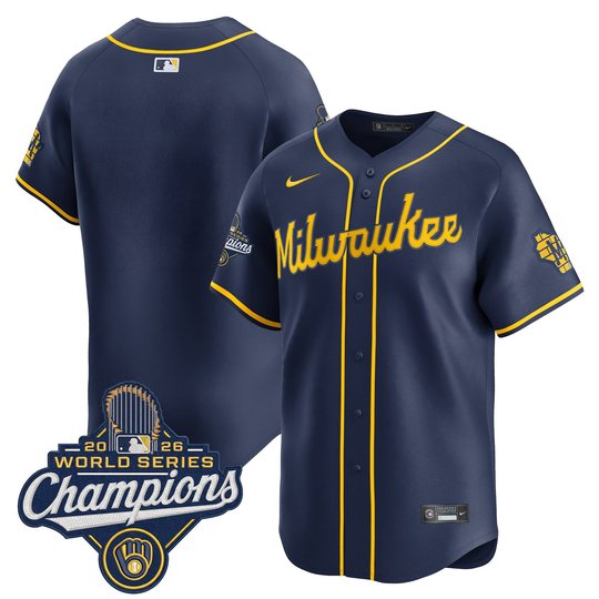 Men's Milwaukee Brewers 2026 World Series Champions Vapor Premier Limited Jersey - All Stitched