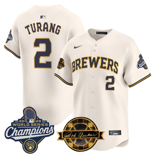 Men's Milwaukee Brewers 2026 World Series Champions Vapor Premier Limited Jersey - Bob Uecker Patch - All Stitched