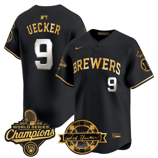 Men's Milwaukee Brewers 2026 World Series Champions Vapor Premier Limited Jersey - Bob Uecker Patch - All Stitched
