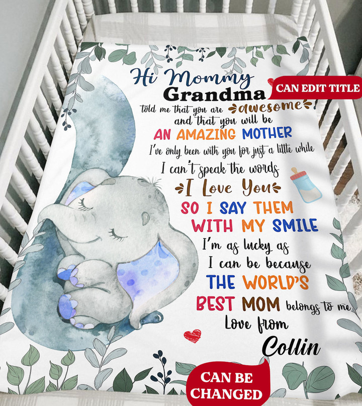 NEW MOM GIFT FROM GRANDMA AND BABY - Fleece Blanket