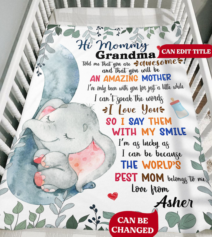 New Mom Gift From Grandma And Baby Girl - Fleece Blanket