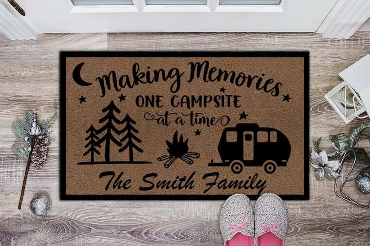 Personalized Family Camping, Car Doormat