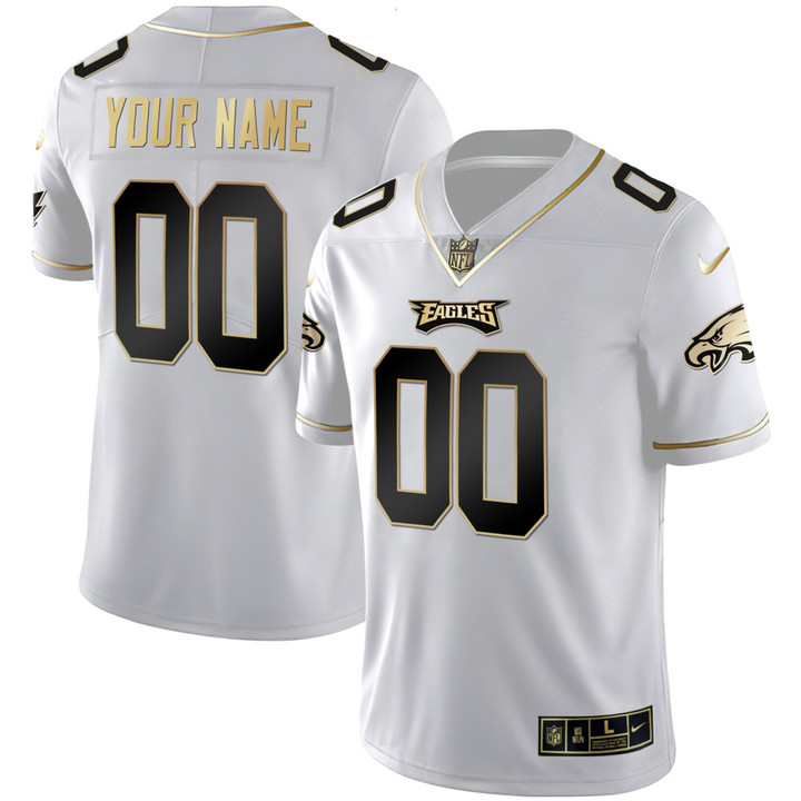 Eagles Gold & Split Custom Name and Number - All Stitched