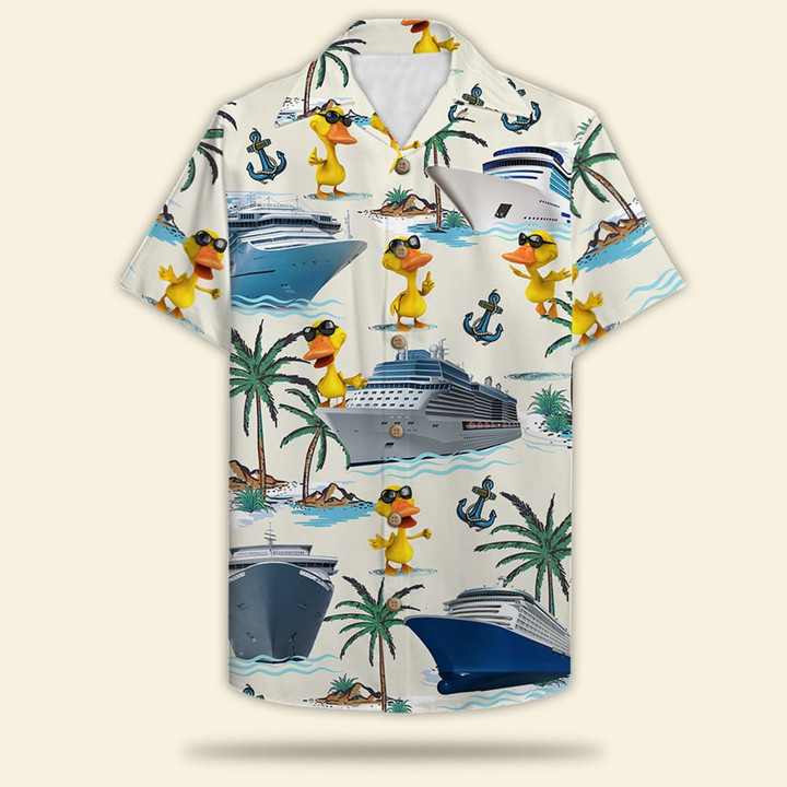 Cruising Duck Hawaiian Shirt - Happy Duck Cruise - Cruise Trip Gift For Family