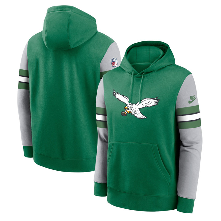 Philadelphia Eagles Kelly Green Hoodie Jersey - All Stitched