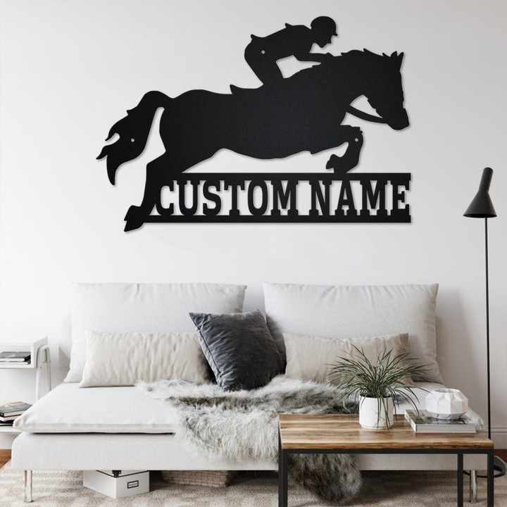 Equestrian Show Jumping - Personalized Metal Sign
