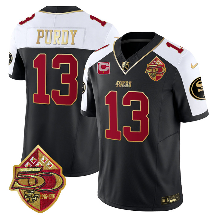 Men's 49ers 50th Anniversary Patch Vapor Limited Jersey - All Stitched