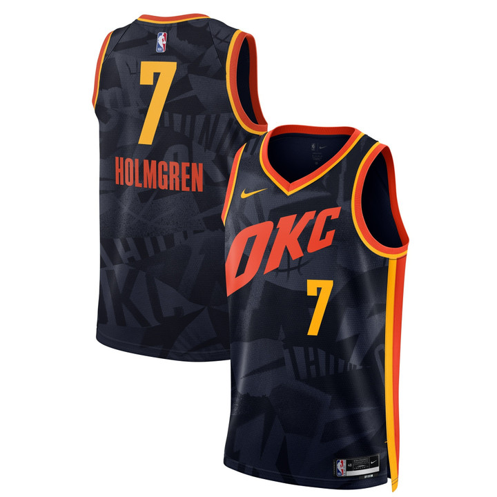 Chet Holmgren Oklahoma City Thunder 2023/24 Swingman City Edition Jersey - All Stitched