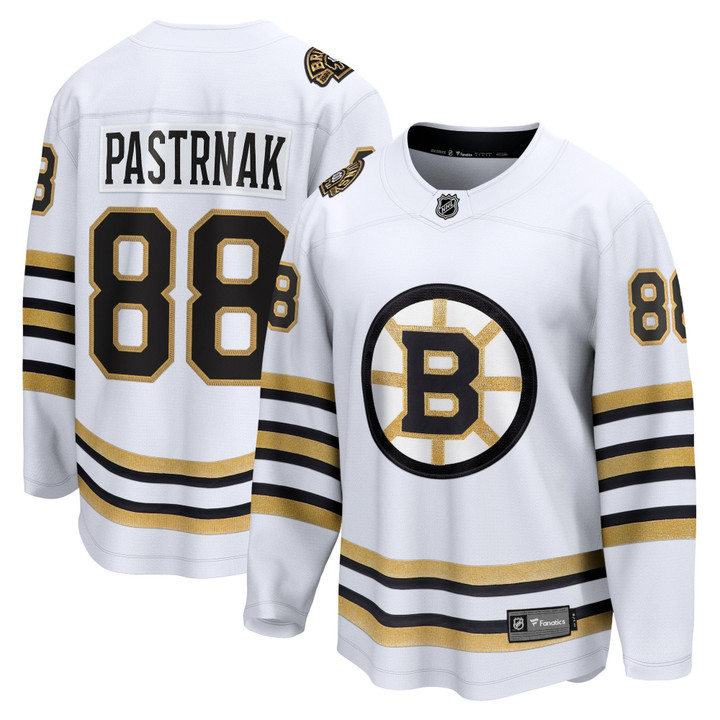 David Pastrnak Boston Bruins 100th Anniversary Premier Breakaway Jersey - All Stitched