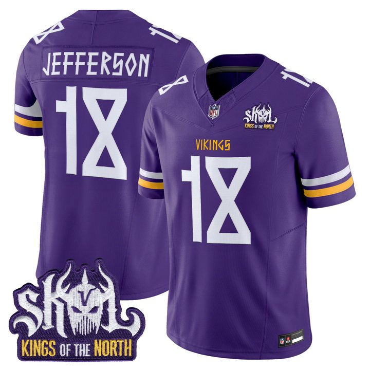 Men's Minnesota Vikings Norse Heritage Edition Kings Of The North Patch Vapor Limited Jersey - All Stitched
