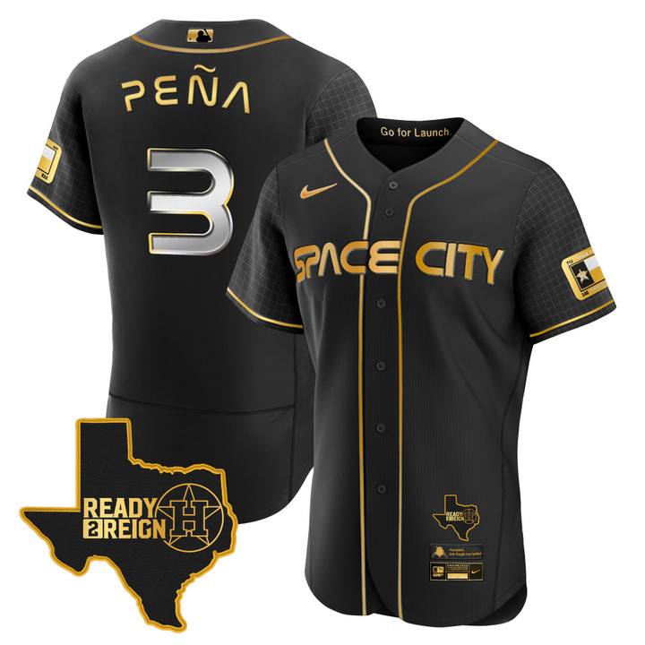 Men's Astros 2023 Space City Ready 2 Reign Cool Base Jersey - All Stitched