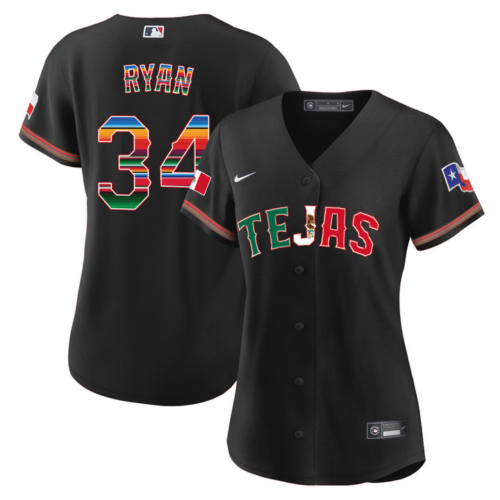 Women's Texas Rangers Mexico Flag Jersey - All Stitched