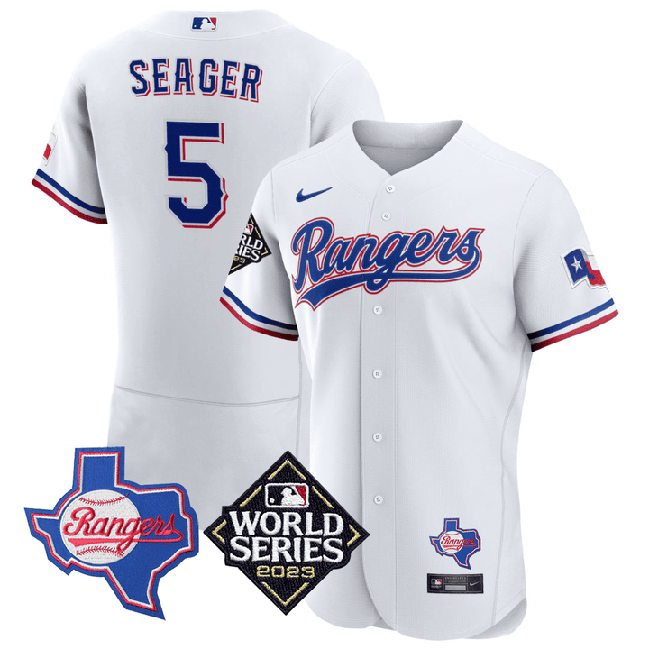 Men's Texas Rangers Limited Jersey - Texas State + 2023 World Series Patch