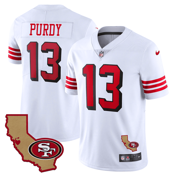 Men's San Francisco 49ers 94 Throwback Jersey - California State Map Patch