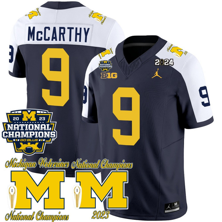 Men's Michigan Wolverines Vapor Limited Jersey - CFP 2024 National Champions - All Stitched