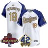 Men's Dodgers 2024 World Series Champions & Jackie Robinson Patch Vapor Premier Limited Jersey - All Stitched