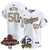 Men's Dodgers 2024 World Series Champions & Jackie Robinson Patch Vapor Premier Limited Jersey - All Stitched