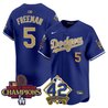 Men's Dodgers 2024 World Series Champions & Jackie Robinson Patch Vapor Premier Limited Jersey - All Stitched