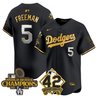 Men's Dodgers 2024 World Series Champions & Jackie Robinson Patch Vapor Premier Limited Jersey - All Stitched
