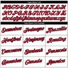 White Red - Black Throwback Custom Basketball Jersey