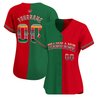 Green Red Split Mexico Flag Custom Baseball Jersey
