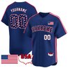 Royal Red - Royal Star & Stripes Pattern Custom Baseball Jersey