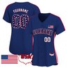Royal Red - Royal Star & Stripes Pattern Custom Baseball Jersey