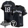 Men's Dodgers 2025 LA Gothic Style Patch Vapor Premier Limited Jersey - All Stitched