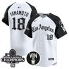 Men's Dodgers 2025 LA Gothic Style Patch Vapor Premier Limited Jersey - All Stitched