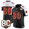 Men's San Francisco 49ers 80th Anniversary Patch Vapor Limited Jersey - Rivalries Edition - All Stitched
