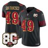 Men's San Francisco 49ers 80th Anniversary Patch Vapor Limited Jersey - Rivalries Edition - All Stitched