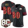 Men's San Francisco 49ers 80th Anniversary Patch Vapor Limited Jersey - Rivalries Edition - All Stitched