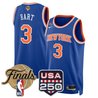Men's New York Knicks 2026 Finals Swingman Jersey - 250 America Patch - All Stitched