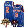 Men's New York Knicks 2026 Finals Swingman Jersey - 250 America Patch - All Stitched