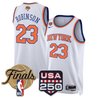 Men's New York Knicks 2026 Finals Swingman Jersey - 250 America Patch - All Stitched