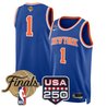 Men's New York Knicks 2026 Finals Swingman Jersey - 250 America Patch - All Stitched