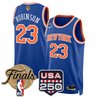 Men's New York Knicks 2026 Finals Swingman Jersey - 250 America Patch - All Stitched
