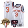Men's New York Knicks 2026 Finals Swingman Jersey - 250 America Patch - All Stitched