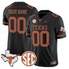 Texas Longhorns 2026 State Map & SEC Patch Vapor Limited Custom Jersey - All Stitched