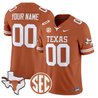 Texas Longhorns 2026 State Map & SEC Patch Vapor Limited Custom Jersey - All Stitched