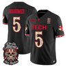 Men's Texas Tech Red Raiders Día de los Muertos Vapor Limited Jersey - All Stitched