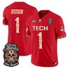 Men's Texas Tech Red Raiders Día de los Muertos Vapor Limited Jersey - All Stitched