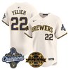 Men's Milwaukee Brewers 2026 World Series Champions Vapor Premier Limited Jersey - Bob Uecker Patch - All Stitched