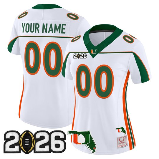 Miami Hurricanes Throwback Vapor Limited Custom Jersey - 2026 CFP Final & Florida Patch - All Stitched