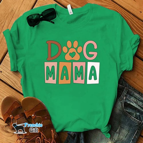 Dog Mama Round Neck T-Shirt