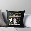 Pomeranian Throw Pillow Cushion Child Christmas ornaments