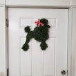 Christmas Wreath Decorations Front Door, Handmade Poodle/Cat Wreath Docor Xmas Decor Garlands Indoor Outdoor Bedroom Decorations