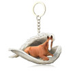 Horse Sleeping Angel Pendant Bag Key Chains