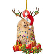 Christmas Tree Pomeranian Acrylic Dog Ornament